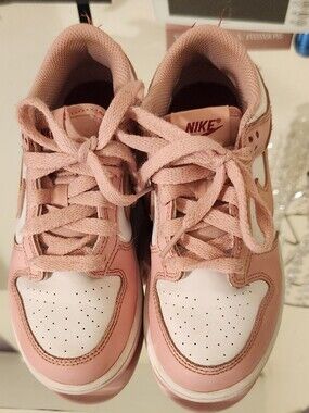 13c Nike Light Pink and White Low-Top Sneakers